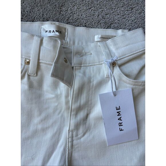 NWT FRAME Le Palazzo Crop Jeans, au natural, $278 Sz 25, G31 - Picture 5 of 11